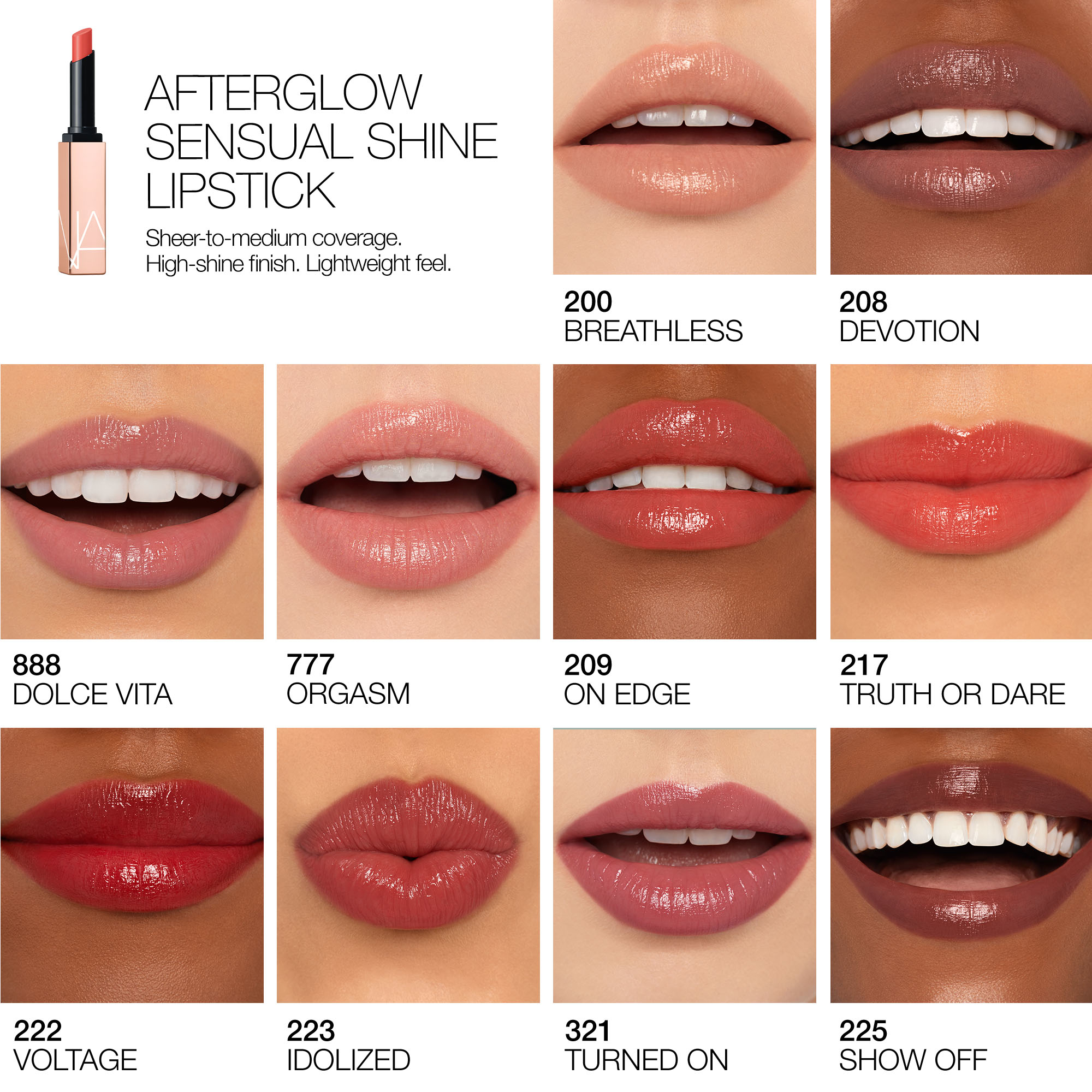 AFTERGLOW SENSUAL SHINE LIPSTICK, Nars Rossetti AFTERGLOW SENSUAL SHINE LIPSTICK, Nars Rossetti
